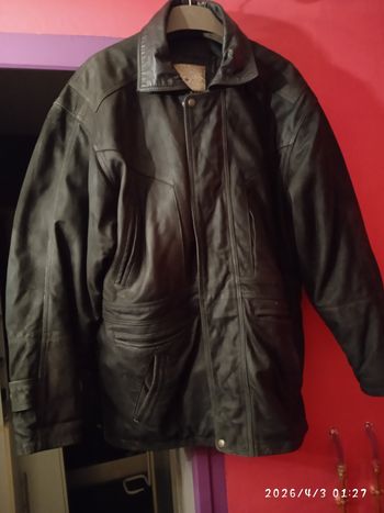 Manteau cuir Manares homme