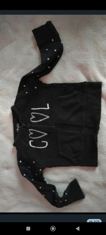 Gilet zippé fille 2 ans