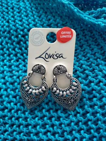 Boucles d'oreilles argentées