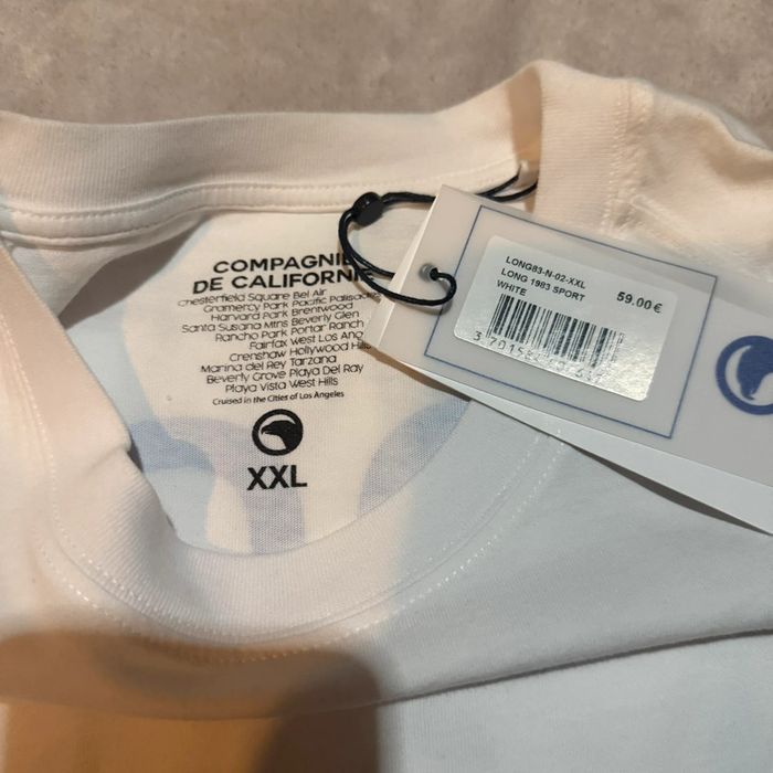 Compagnie de Californie - Tee-shirt manches longues "Long 83 sport" Blanc, taille XXL - photo numéro 2