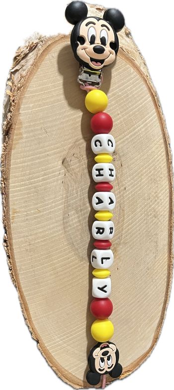 Attache tétine personnalisée Mickey