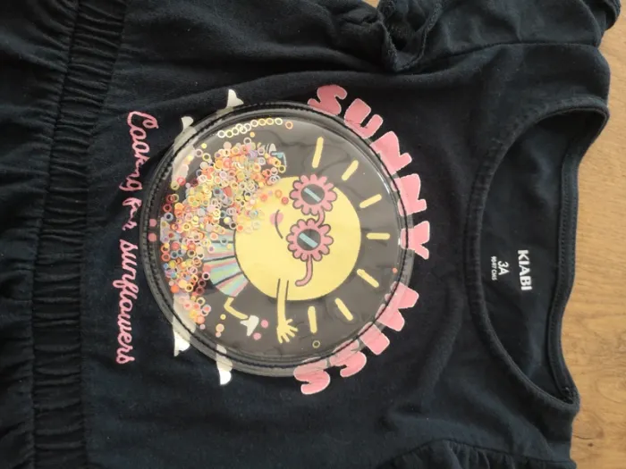 Robe kiabi 3 ans marine avec sequins - photo numéro 3