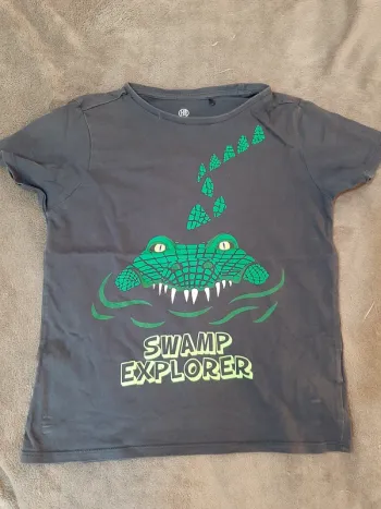 T-shirt bleu Crocodile