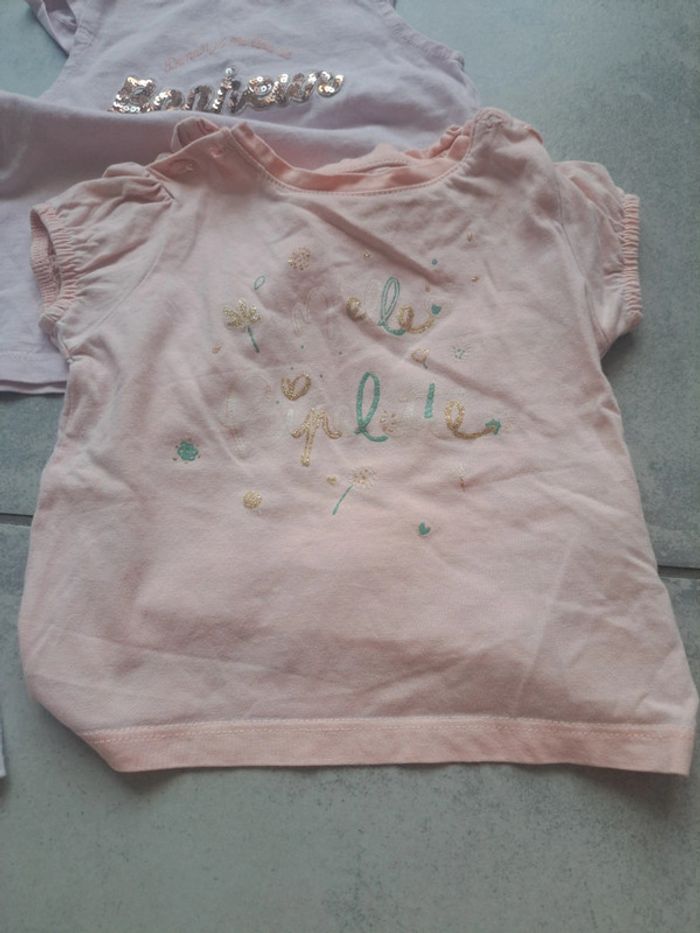 Lot de 3 t-shirt manche courte 6 mois - photo numéro 3
