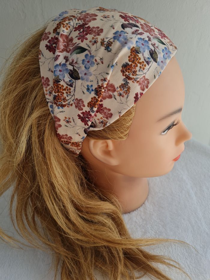 Bandeau fichu fleuri - photo numéro 1