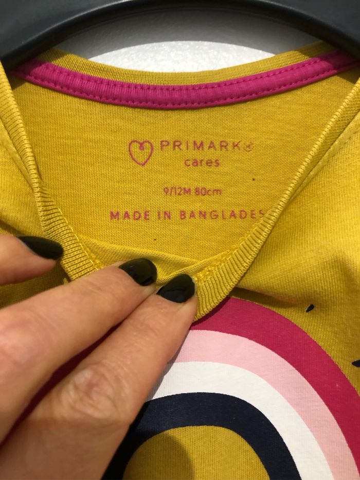Teeshirt jaune Primark 80 cm - photo numéro 2