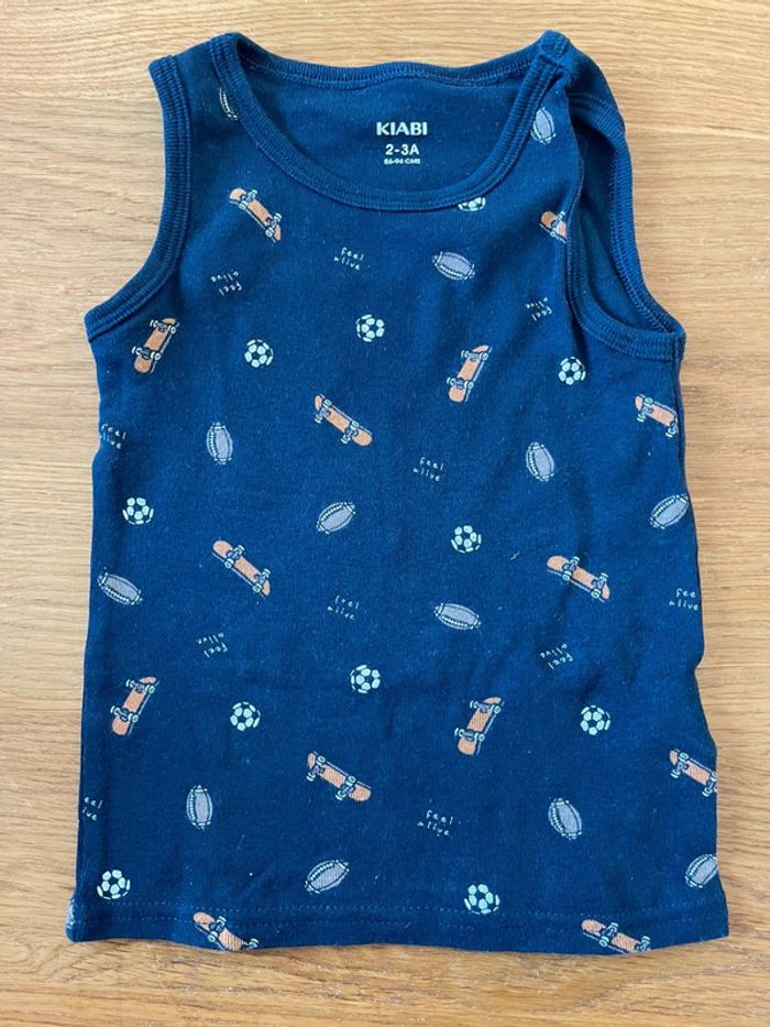 Débardeur bleu / marcel skate 2/3 ans - photo numéro 2