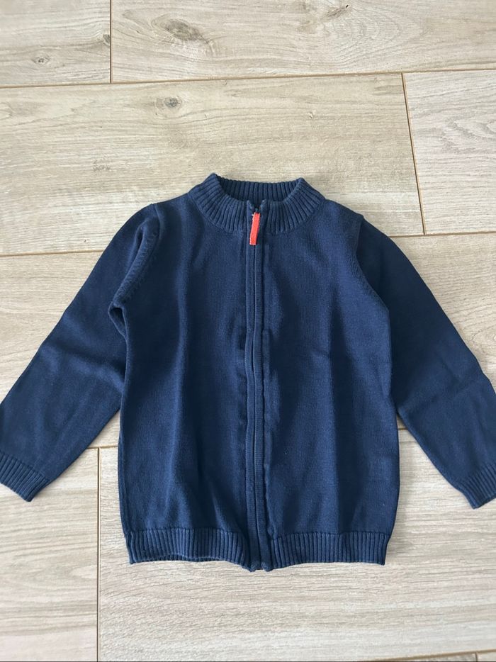 Veste zippée bleue enfant