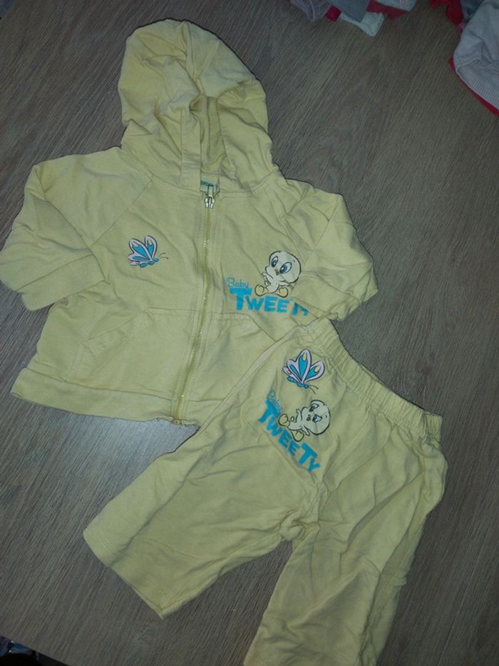 Ensemble survêtement tweety looney tunes 6 mois - photo numéro 2
