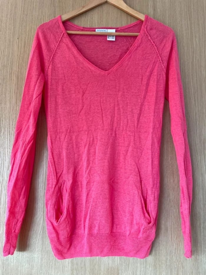 Pull léger framboise soft grey 34-36
