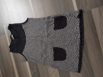 T-shirt / tunique noire et grise 4 ans Pikouic