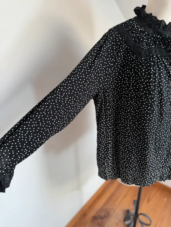 Superbe chemise blouse Promod avec dentelle anglaise 🌸 XL 42 - photo numéro 4
