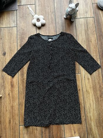 Magnifique robe noire à pois, R-essentiel, taille 40