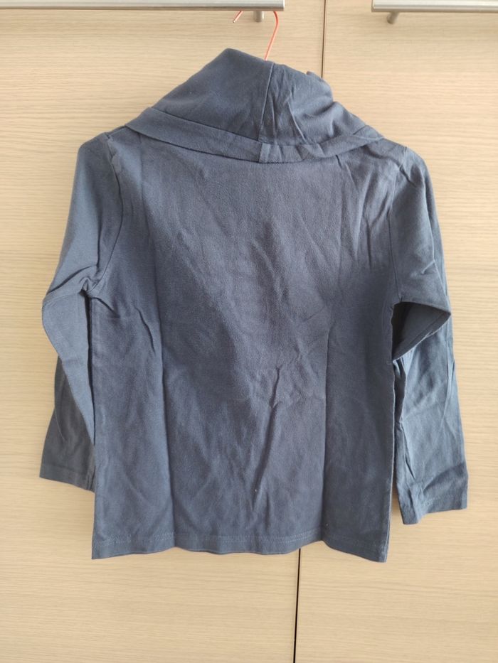 Pull col roulé enfant, Gémo, 6 ans, marine, écritures en relief - photo numéro 2