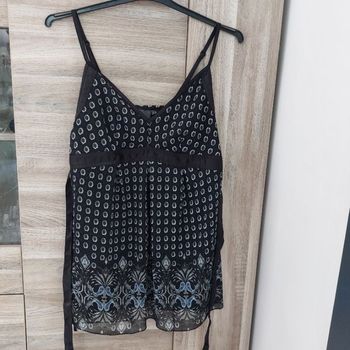 Blouse à bretelles de grossesse noire