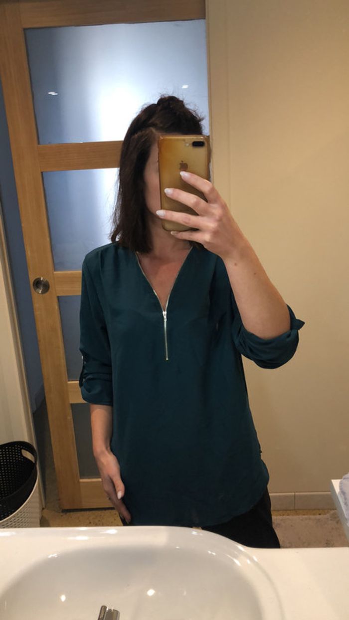 #chemise #mousseline #zip #peridot