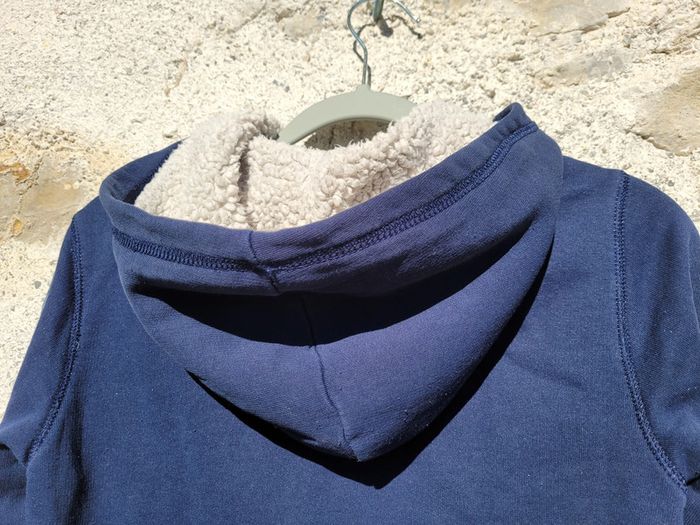 Superbe veste sweat à capuche garçon United Colors of Benetton, marine et crème, 10/11 ans - photo numéro 6