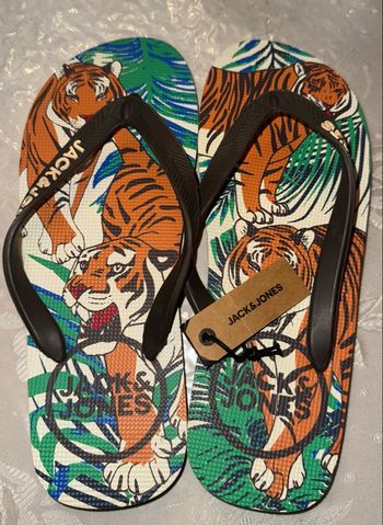Tongs Jack & Jones homme – motif tigre – été / plage