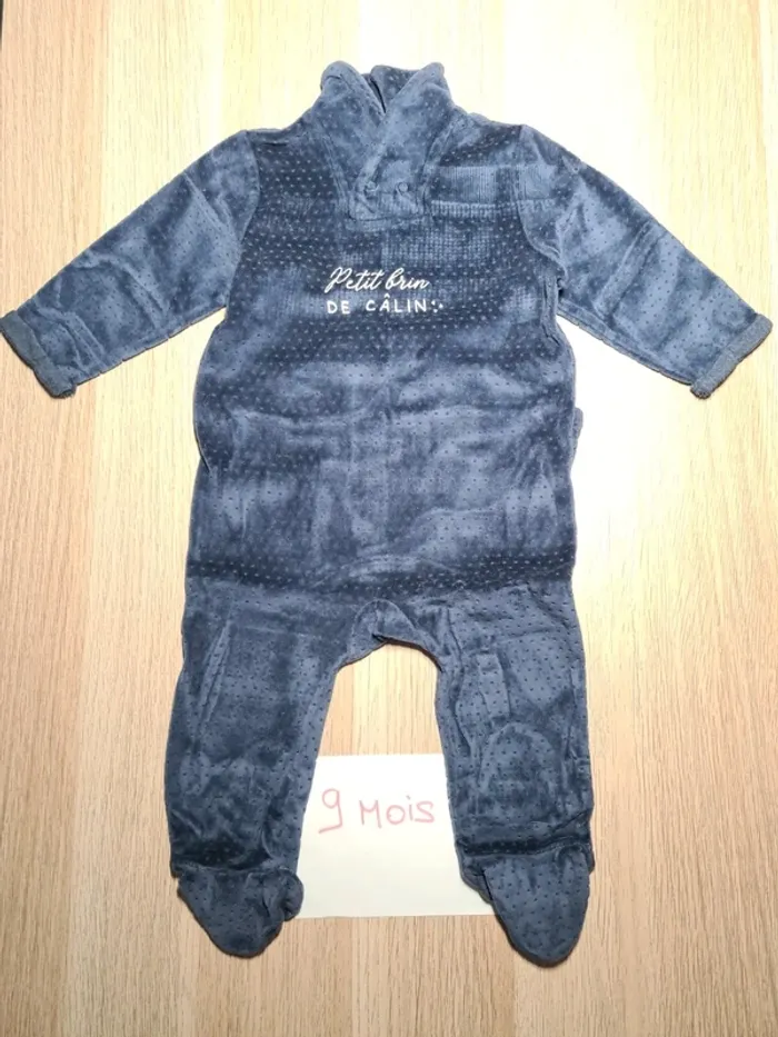 Pyjama velours col roulé
