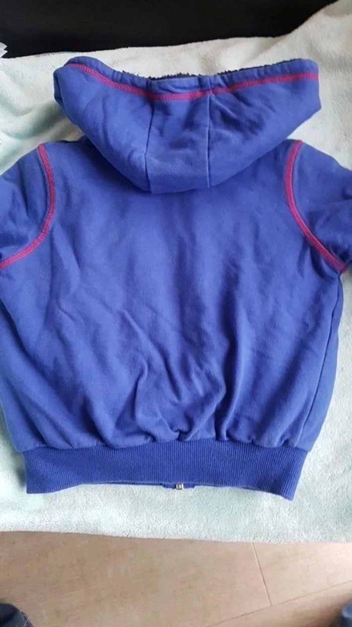 Veste hiver avec intérieur moumoute bleu taille 2 à 4 ans - photo numéro 4