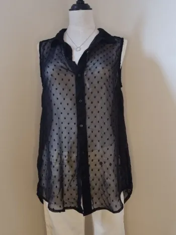 Blouse sans manches noire