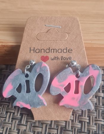 Boucles d’oreilles faites main – lapin de Pâques