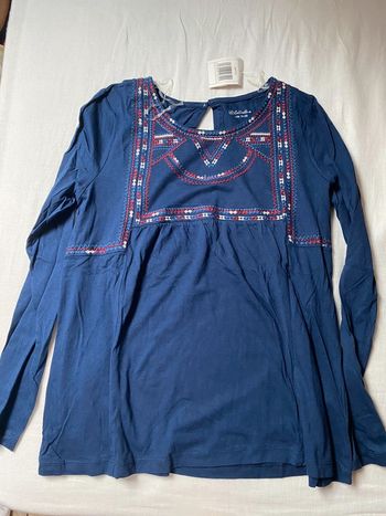 Blouse Bleue fleurie