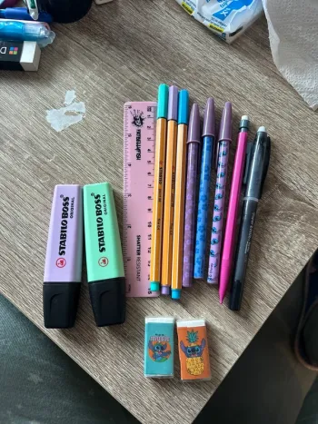 Lot de fournitures scolaire stitch