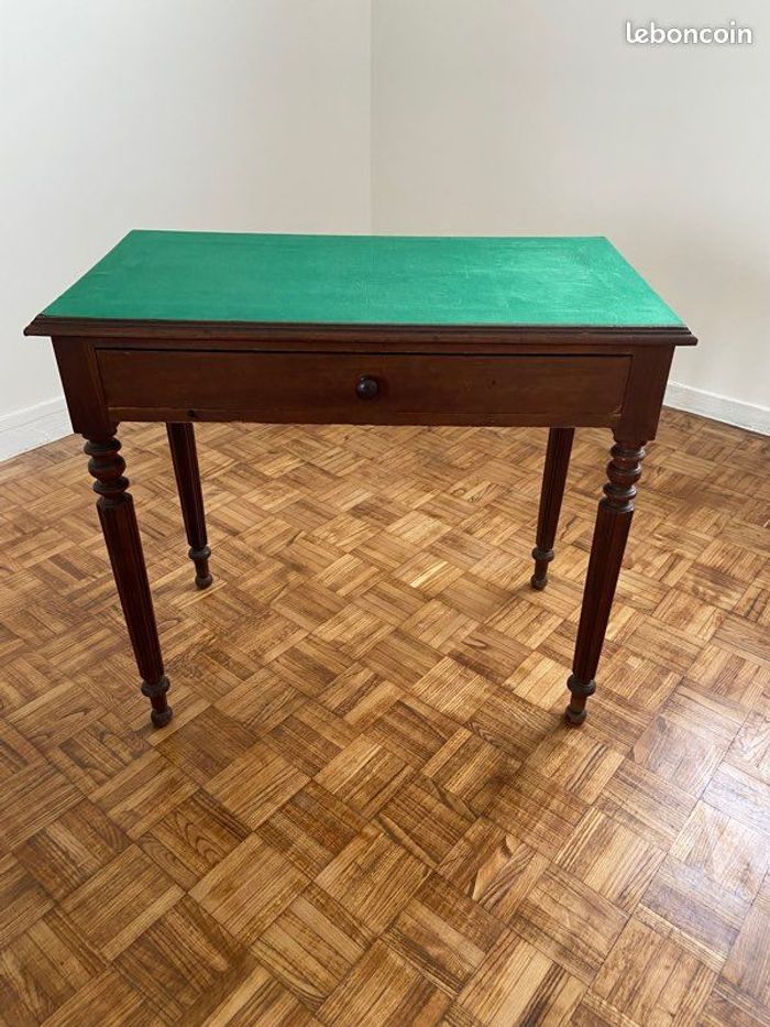Bureau de style antique Napoleon lll Secretaire table bois massif 1 900 - photo numéro 3