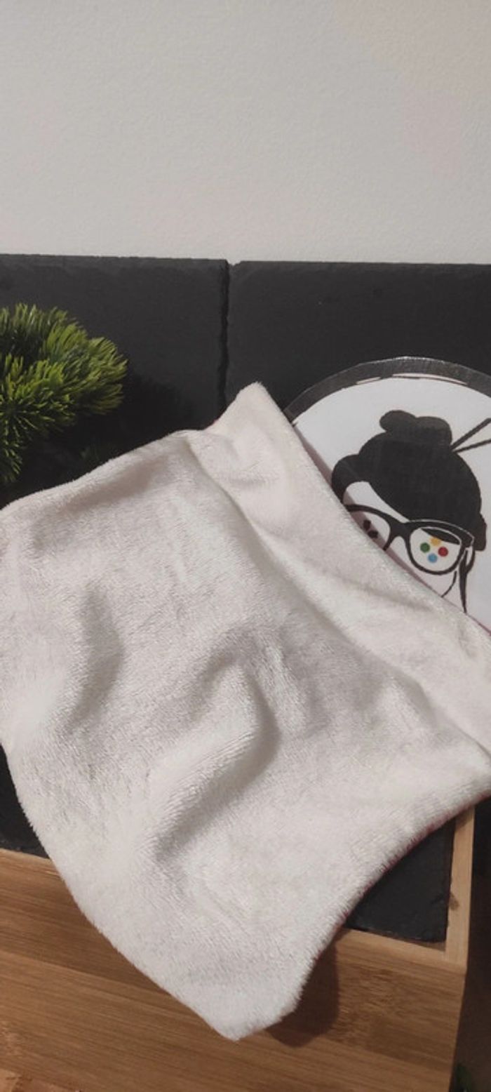 Kimadi doudou plat zèbre rose blanc rayé carré - photo numéro 2