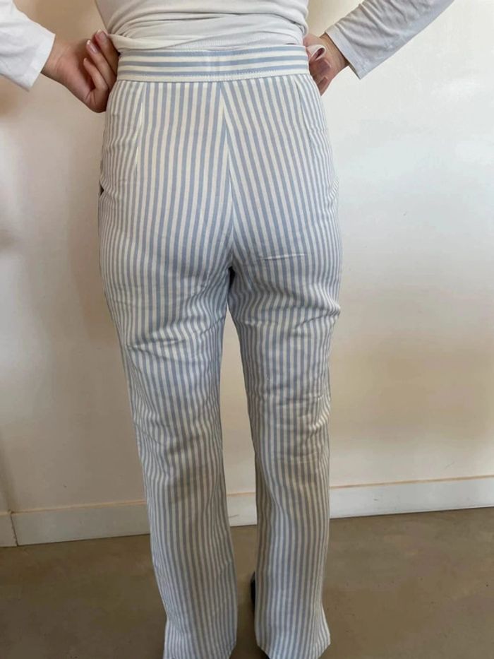 Superbe pantalon brodé et rayures - photo numéro 5