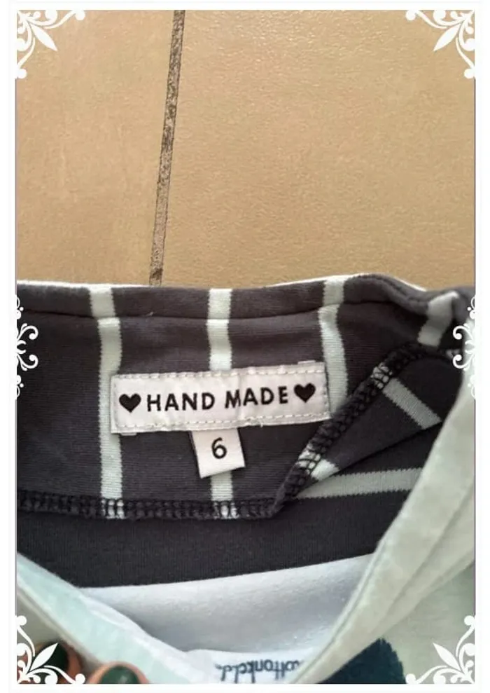 🦒 Pyjama fille 6 ans – Fait main – Giraffe & rayures stylées ! 🌙 - photo numéro 6