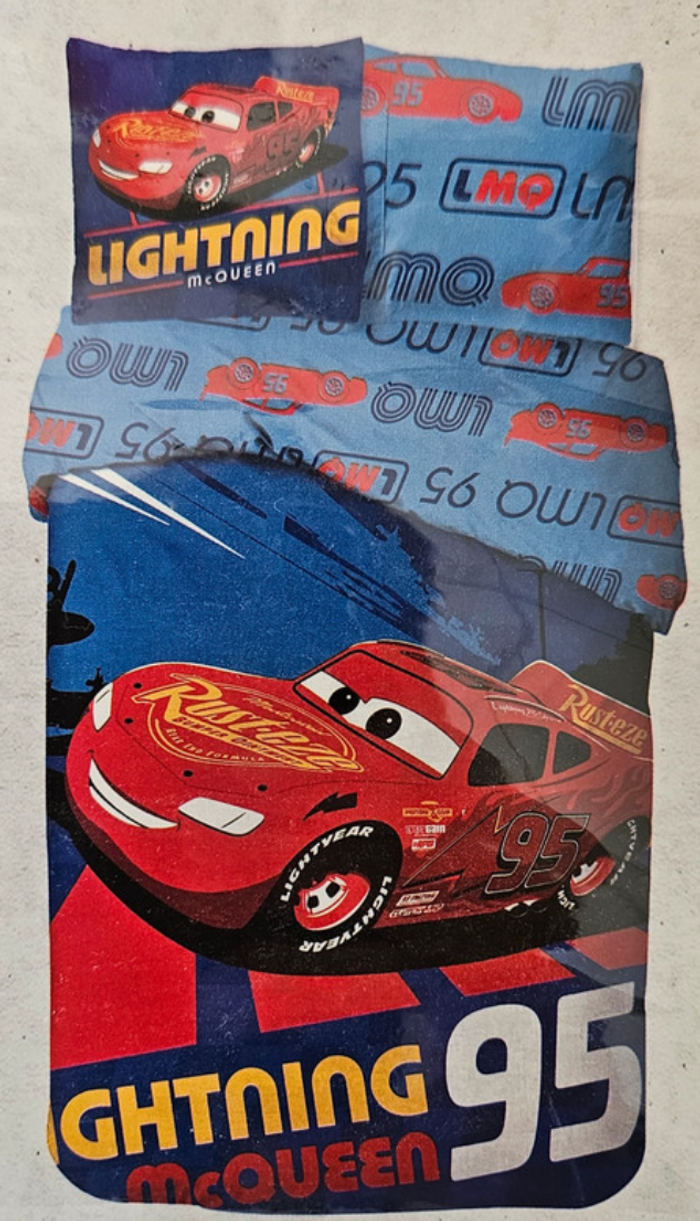 Parure de lit simple (housse de couette + taie d'oreiller) - Cars - Disney / Pixar