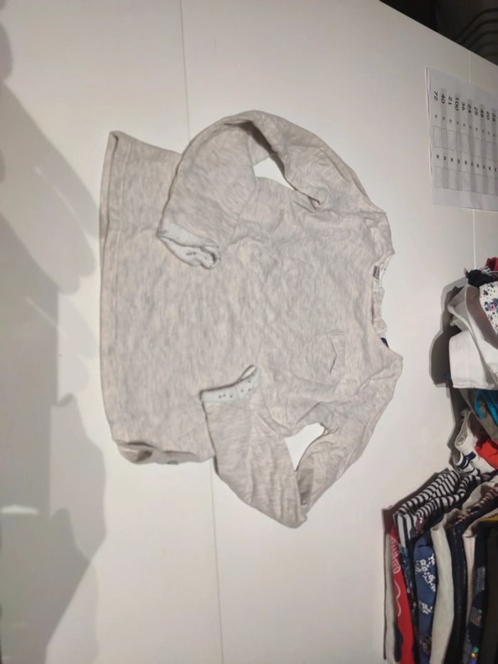 T-shirt beige chiné étoile dos ouvert 8 ans