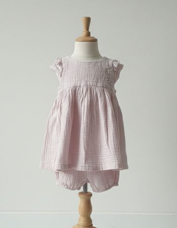 Ensemble bébé fille – Robe + Bloomer assorti – Vertbaudet – Taille 6 mois – AnneLiseFinds