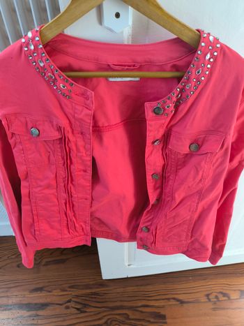 Blouson orange 8avec petits strass