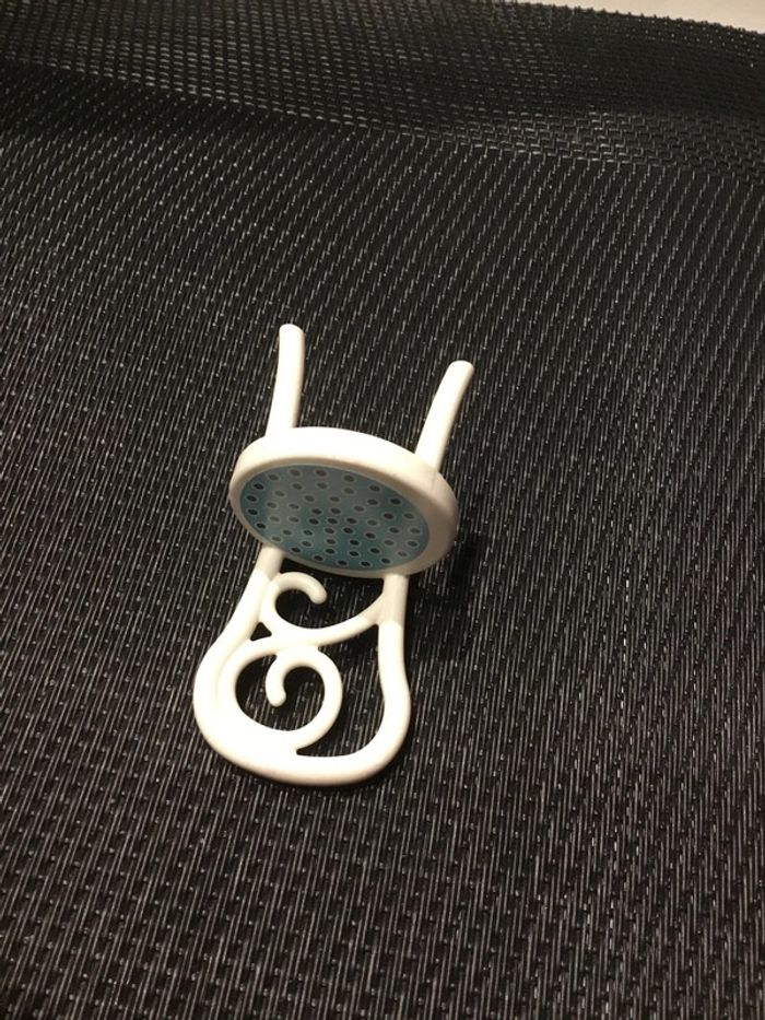 Playmobil chaise blanche assise bleu à pois pièces détachées maison cuisine - photo numéro 3