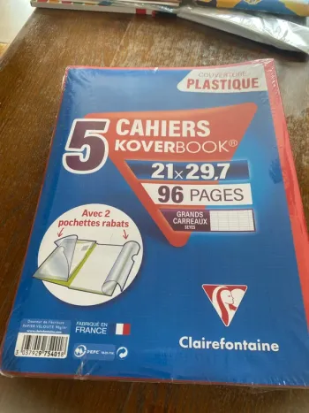 5 cahiers clairefontaine koverbook