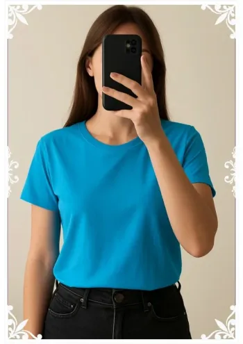 💙 T-shirt bleu uni Kiabi - Taille L