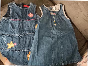 Lot de 2 robes en jean 18 mois