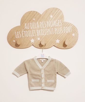 🐨 Gilet - Marron / Bleu - Kitchoun - Naissance 🐨