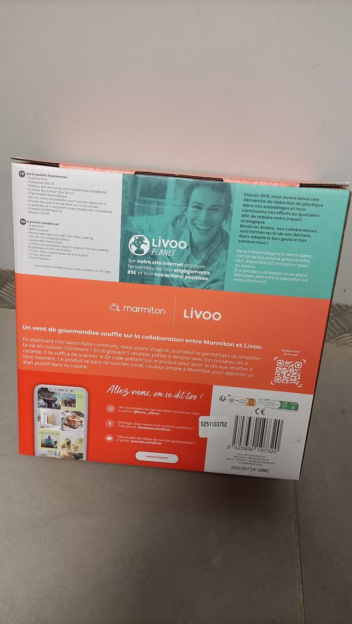 Set à raclette Livoo x Marmiton 6 personnes - photo numéro 3