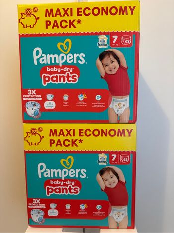 124 couches Pampers pants taille 7