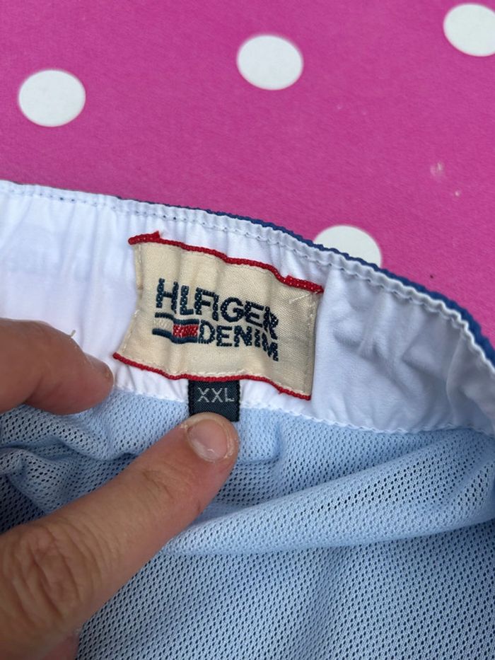 Short de bain bleu marine rouge blanc - tommy hilfiger plage - XXL - photo numéro 7