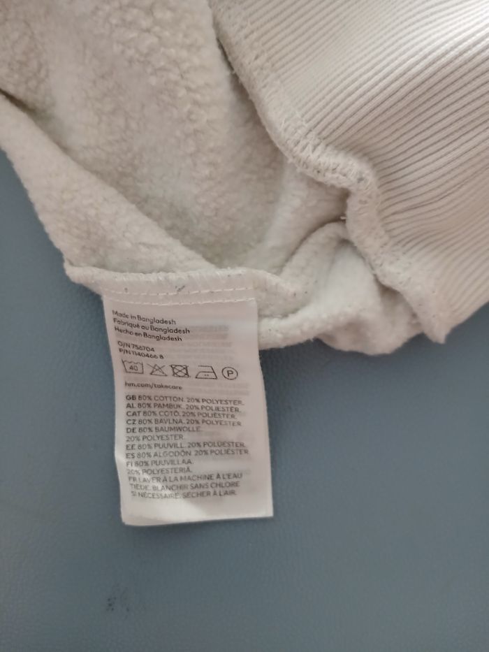 Sweat blanc manches longues h&m - photo numéro 6