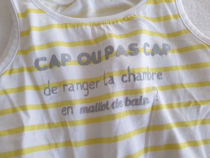 Débardeur rayé jaune et blanc - 3A - Z - photo numéro 2