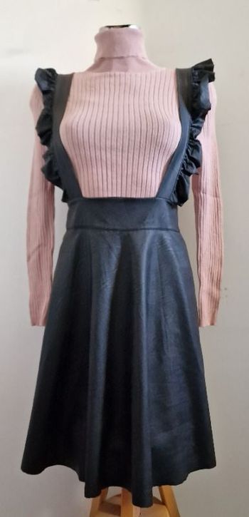 📌 Jupe / Robe à Bretelles en PU