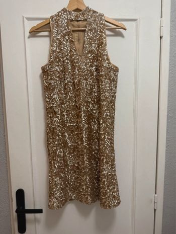 Robe dorée à sequins MANGO Neuve, jamais portée