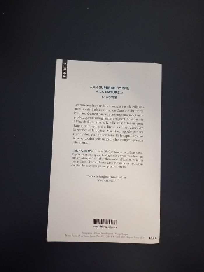 Livre "Là oú chantent les écrevisses" - photo numéro 2