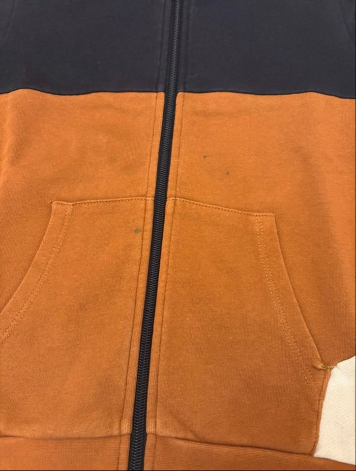 Gilet à capuche garçon 8 ans – LC Kids – Bleu marine / camel / blanc - photo numéro 4